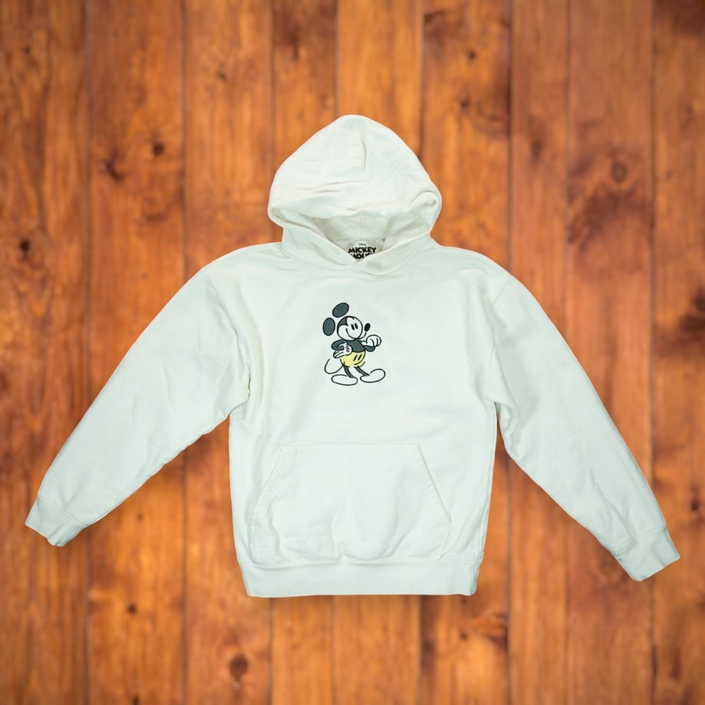 Mickey Mouse Genuine Mousewear Pullover Hoodie for Adults – White Size Small